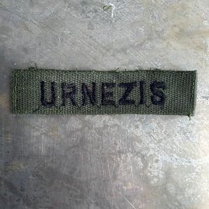 URNEZIS Embroidered Vintage ‘Army Green’ Military name tape patch URNEZIS
